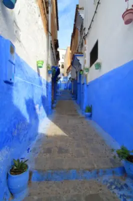 blaue Stadt Marokko, enge Gassen