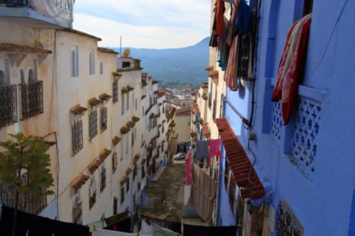 Chefchaouen Marokko Wohnhäuser