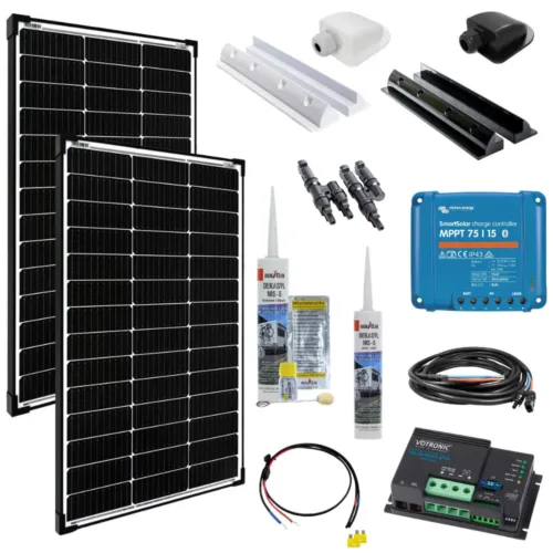 200 Watt Solar-Set mit MPPT Solarladeregler