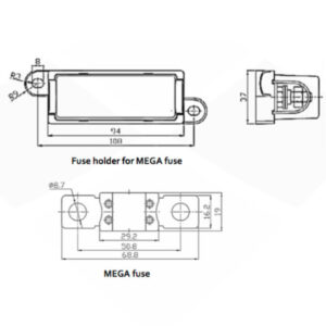 MEGA-Fuse Sicherungshalter Zeichnung