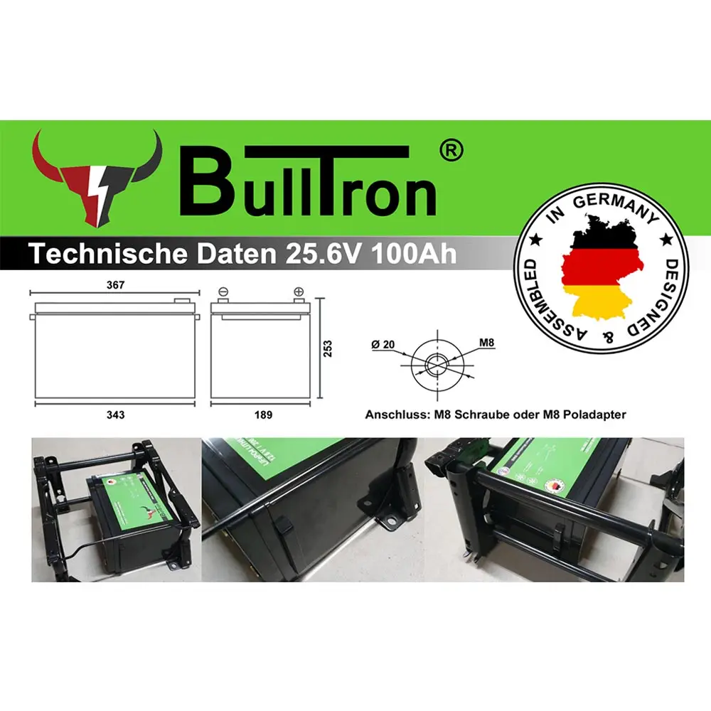 BullTron 100Ah POLAR, LiFePO4 für Untersitz