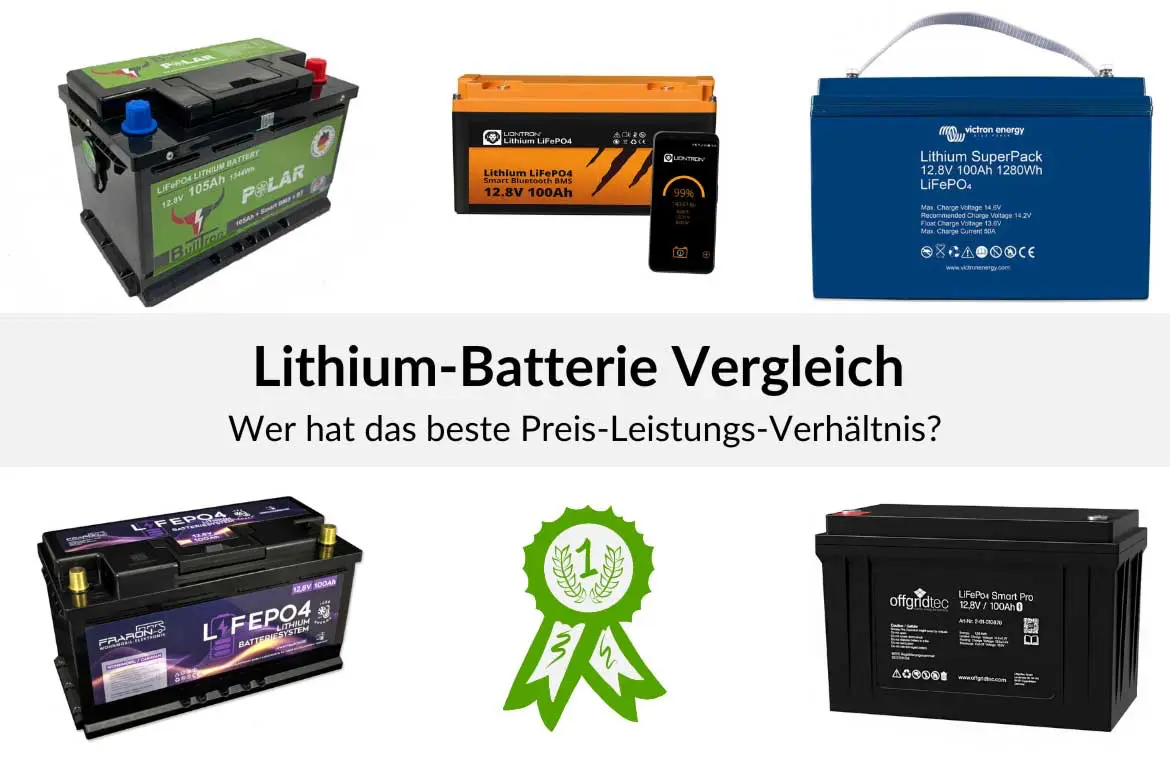 Ultimatron Lithium LiFePO4 Wohnmobil Versorgerbatterie 12V / 100Ah, 5