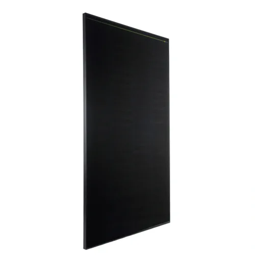 WATTSTUNDE® SOLA Frame Black 275 Watt Solarpanel – schräge Ansicht von links mit sichtbarem Rahmenprofil