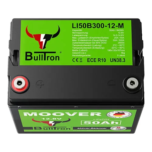 MOOVER 50Ah LiFePO4 Batterie für Mover BullTron oben