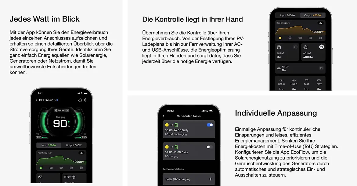 EcoFlow App Auszug