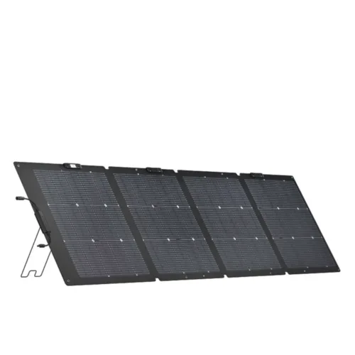 EcoFlow bifaziales 220 Watt NextGen Faltmodul aufgestellt