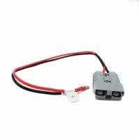 Wattstunde Adapterkabel 4 mm² mit A50-Stecker und Aderendhülsen, 50 cm, schwarz Nahansicht