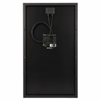 Rückseite des WATTSTUNDE SOLA Frame Shadow 120 W Solarmoduls mit Anschlussdose und Kabeln