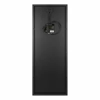 Rückseite des WATTSTUNDE SOLA Frame Shadow 150 W Solarmoduls mit Anschlussdose und Kabeln