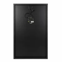 Rückseite des WATTSTUNDE SOLA Frame Shadow 175 W Solarmoduls mit Anschlussdose und Kabeln