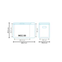 Mestic MCC50 Kühlbox Abmessungen