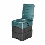 Clesana X1 Verschweiss-Toilette ohne Wasser mit offenem Deckel