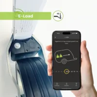 e-load von e-trailer smartes stützrad mit integrierter stützlastwaage und anzeige per app