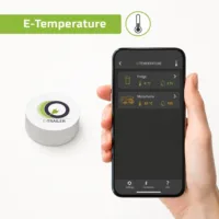 E-Trailer E-Temperature Sensor mit App-Anzeige für Kühlschrank und Wohnmobil, Temperatur und Luftfeuchtigkeit auf einen Blick für smartes Wohnmobil oder Wohnwagen