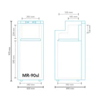 Abmessungen Mestic MR 90sl Kompressor-Kühlschrank