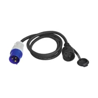 Adapterkabel CEE-Stecker auf Schuko-Kupplung, 150 cm