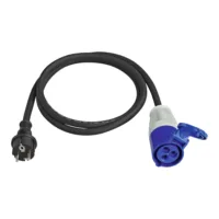 Adapterkabel Schuko-Stecker auf CEE-Kupplung, 150 cm