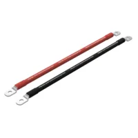 Batteriekabel 10 mm² in Rot und Schwarz mit beidseitigen M8-Ringösen