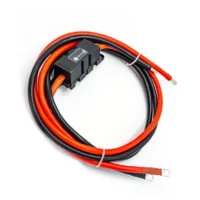 Batteriekabel 25 mm² mit Sicherungshalter von Wattstunde, Kabelpaar rot und schwarz