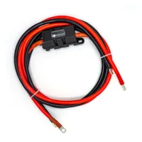 Batteriekabel 25 mm² mit Sicherungshalter von Wattstunde, Kabelpaar rot und schwarz