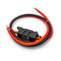 Batteriekabel 35 mm² mit Sicherungshalter von Wattstunde, Kabelpaar rot und schwarz
