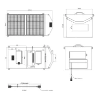 Technische Zeichnung der SOLA Ease 100 Watt Solartasche von Wattstunde